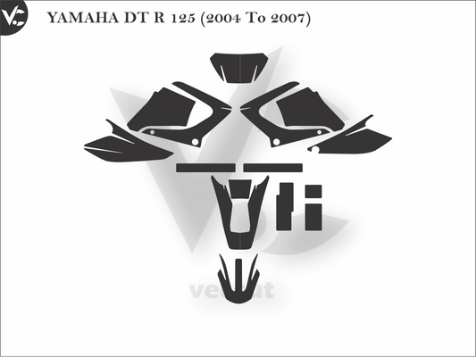 YAMAHA DT R 125 (2004 To 2007) Wrap Cutting Template
