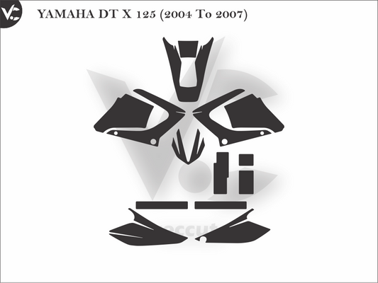 YAMAHA DT X 125 (2004 To 2007) Wrap Cutting Template