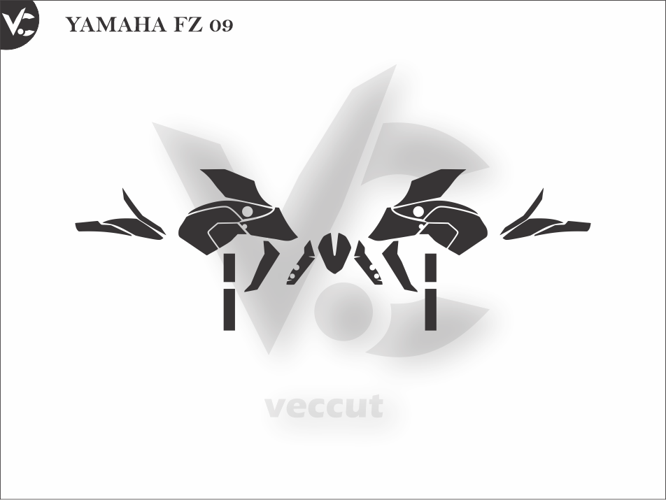 YAMAHA FZ 09 Wrap Cutting Template