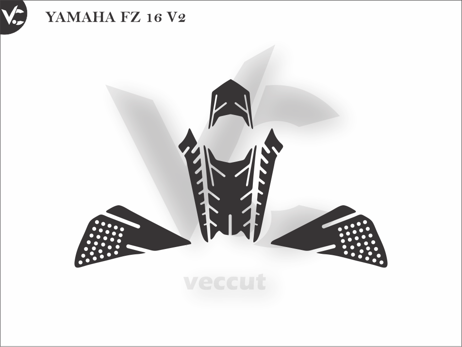 YAMAHA FZ 16 V2 Wrap Cutting Template