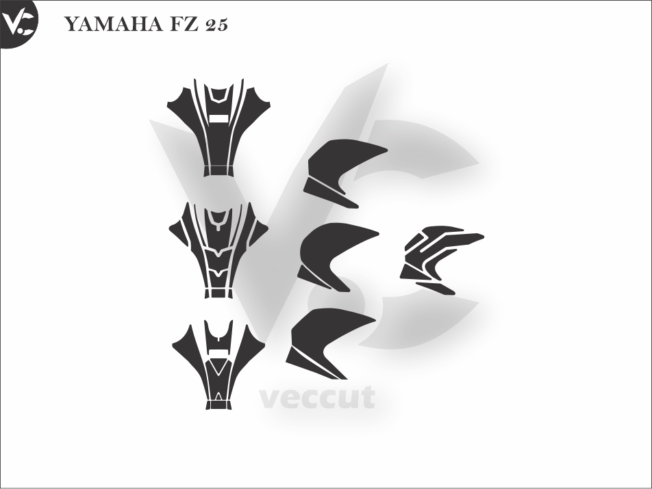YAMAHA FZ 25 Wrap Cutting Template