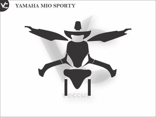 YAMAHA MIO SPORTY Wrap Cutting Template