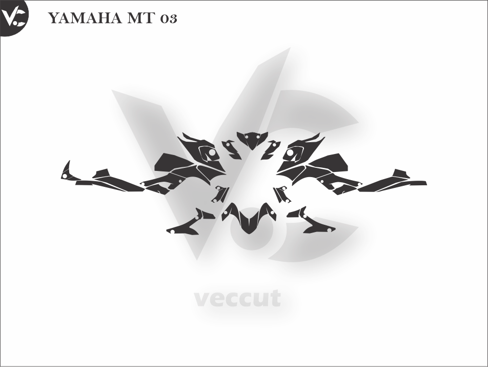 YAMAHA MT 03 Wrap Cutting Template