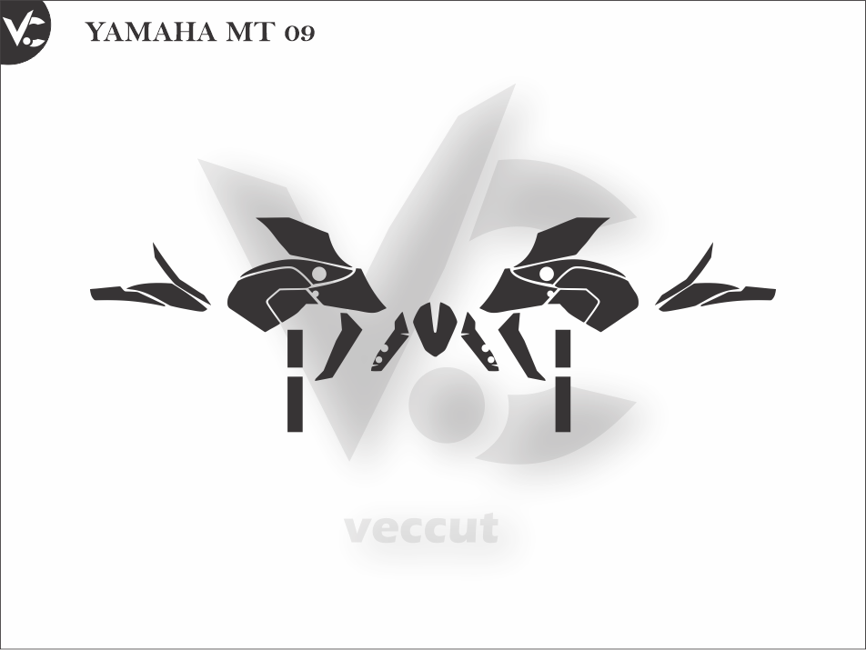 YAMAHA MT 09 Wrap Cutting Template