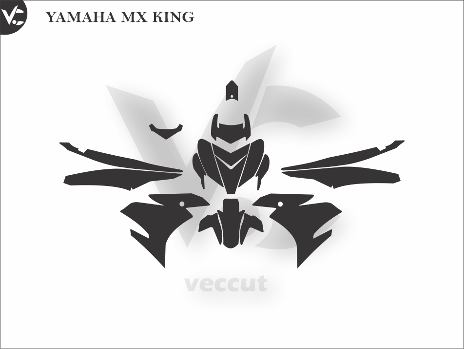 YAMAHA MX KING Wrap Cutting Template
