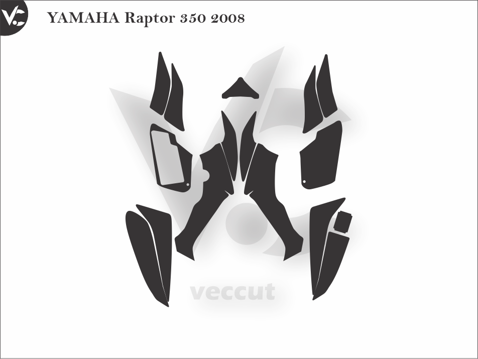YAMAHA Raptor 350 2008 Wrap Cutting Template