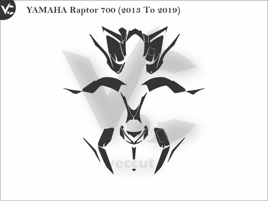 YAMAHA Raptor 700 (2013 To 2019) Wrap Cutting Template