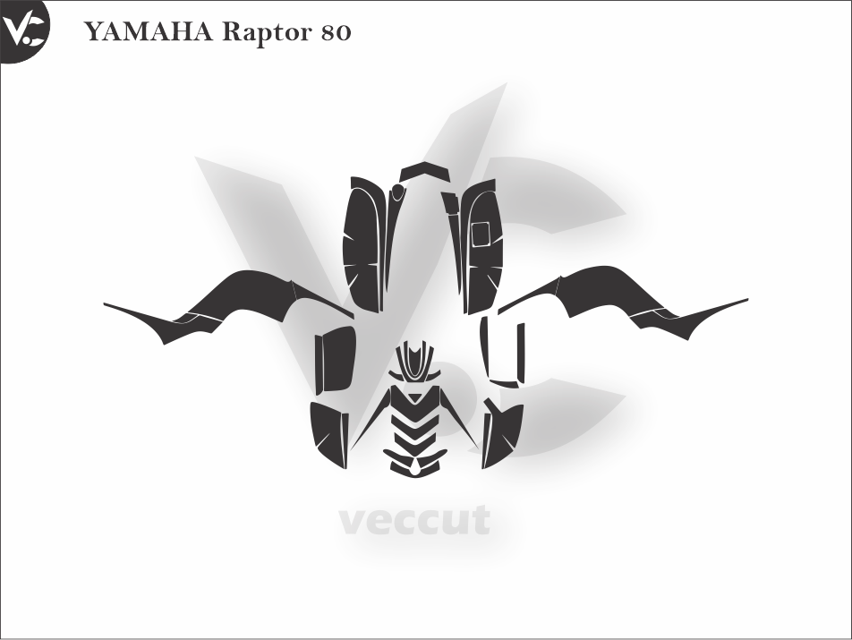 YAMAHA Raptor 80 Wrap Cutting Template
