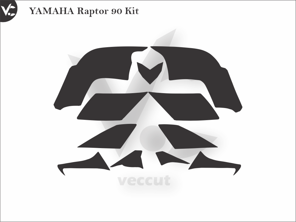 YAMAHA Raptor 90 Wrap Cutting Template