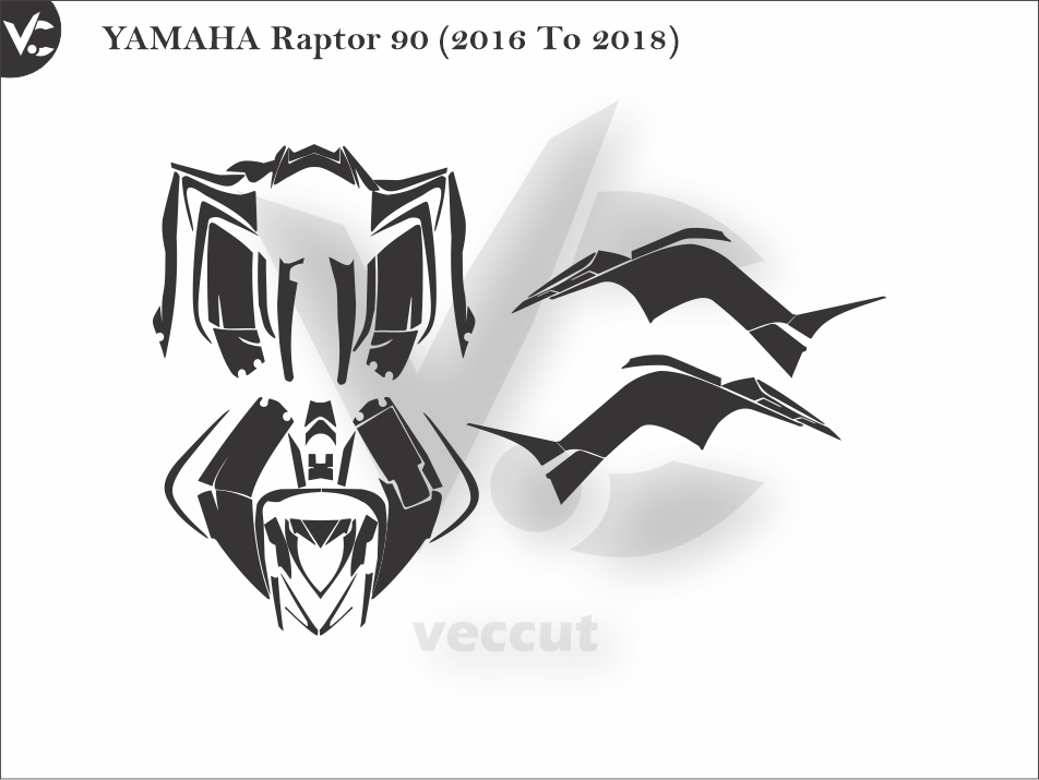 YAMAHA Raptor 90 (2016 To 2018) Wrap Cutting Template