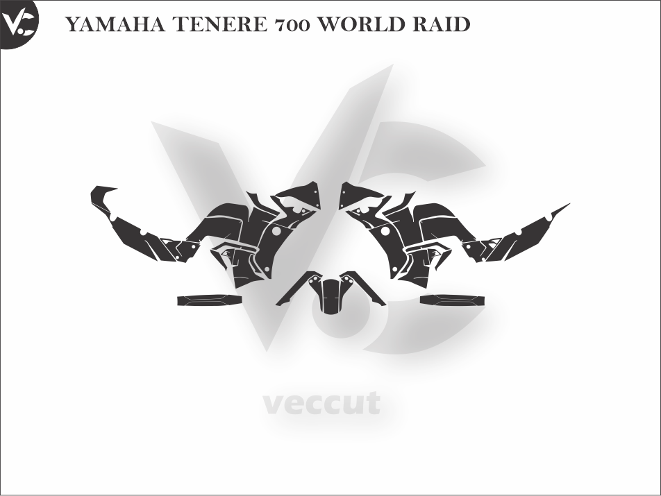 YAMAHA TENERE 700 WORLD RAID Wrap Cutting Template
