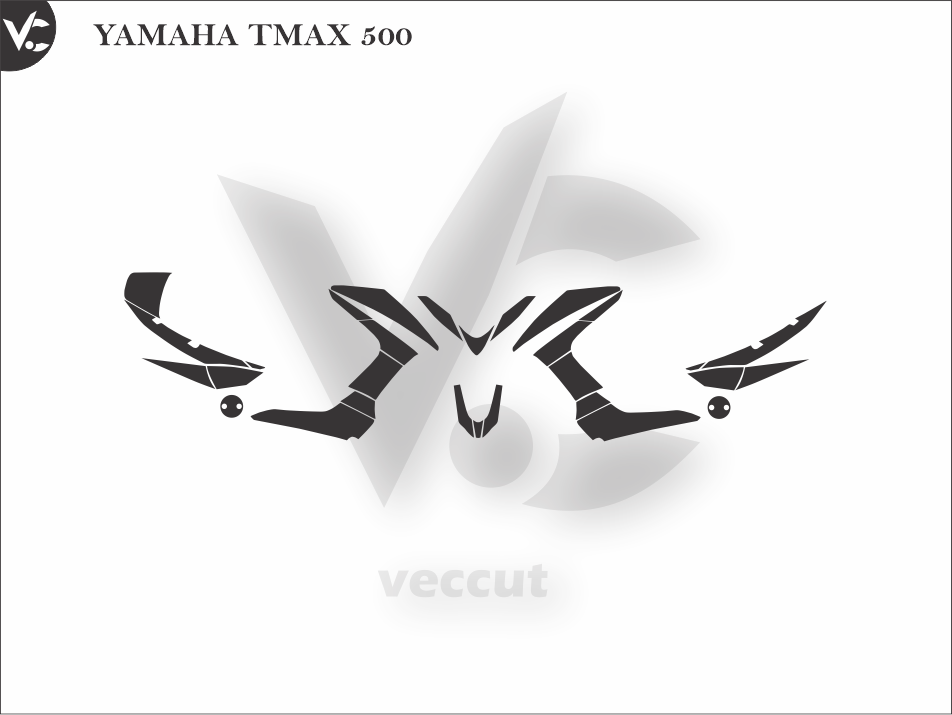 YAMAHA TMAX 500 Wrap Cutting Template
