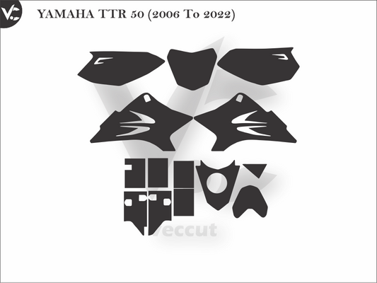 YAMAHA TTR 50 (2006 To 2022) Wrap Cutting Template