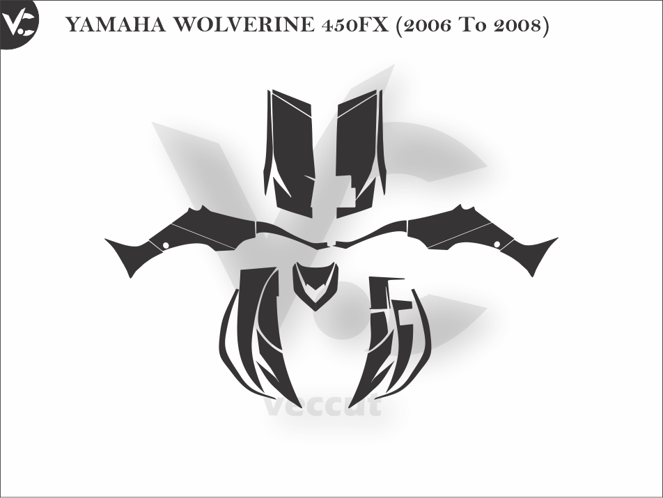 YAMAHA WOLVERINE 450FX (2006 To 2008) Wrap Cutting Template