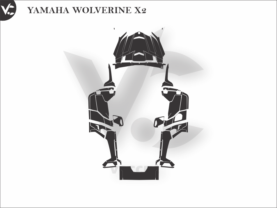 YAMAHA WOLVERINE X2 Wrap Cutting Template