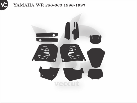 YAMAHA WR 250-360 1996-1997 Wrap Cutting Template