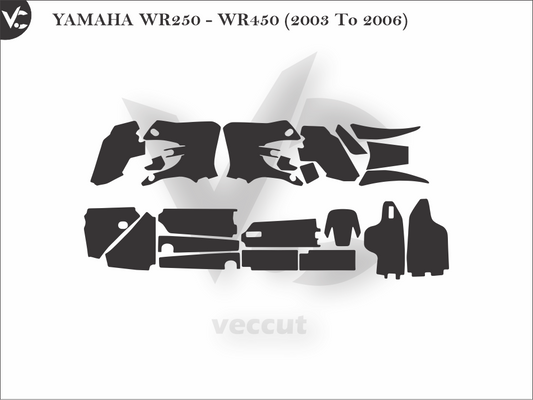 YAMAHA WR250 - WR450 (2003 To 2006) Wrap Cutting Template