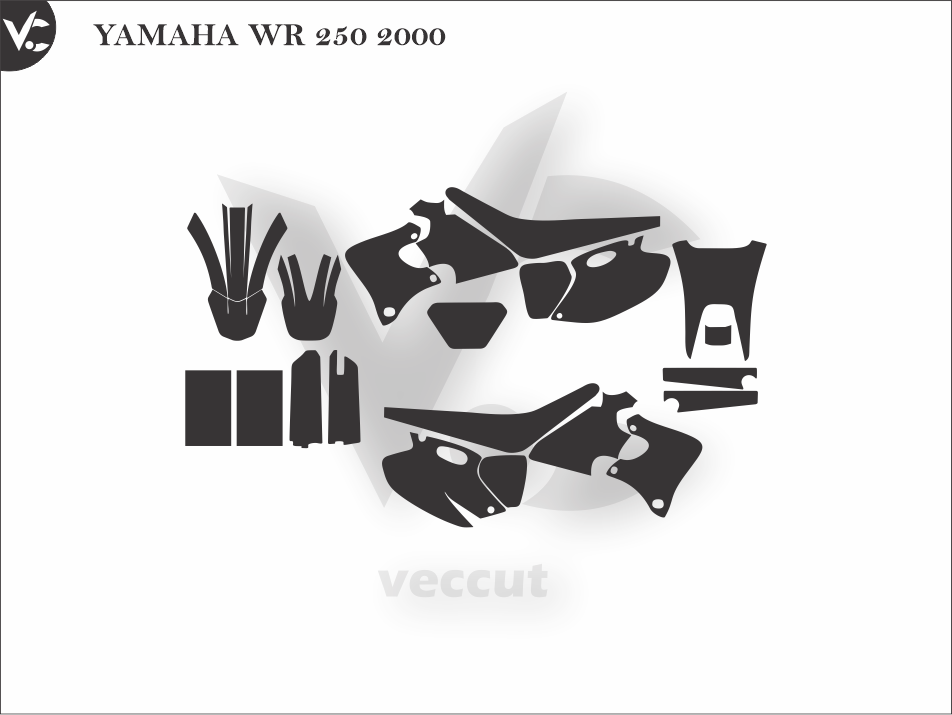 YAMAHA WR 250 2000 Wrap Cutting Template