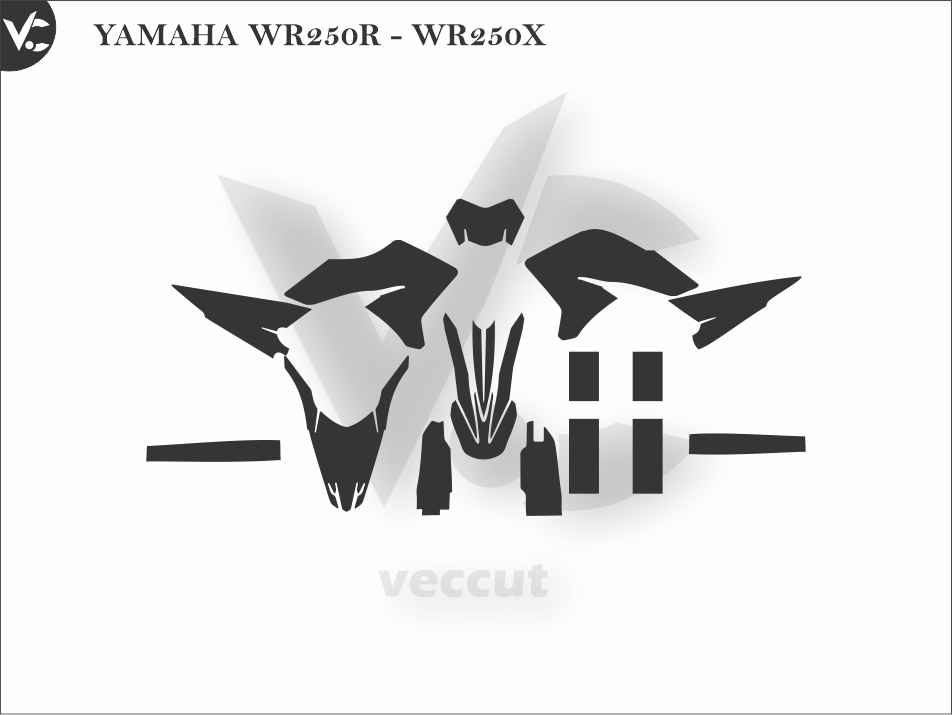 YAMAHA WR250R - WR250X Wrap Cutting Template