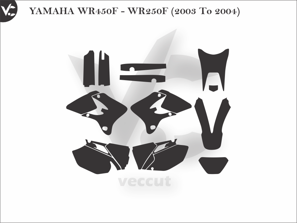 YAMAHA WR450F - WR250F (2003 To 2004) Wrap Cutting Template