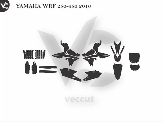 YAMAHA WRF 250-450 2016 Wrap Cutting Template