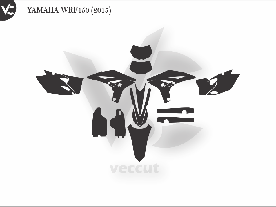 YAMAHA WRF450 (2015) Wrap Cutting Template