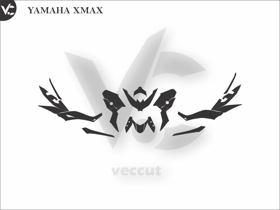 YAMAHA XMAX Wrap Cutting Template