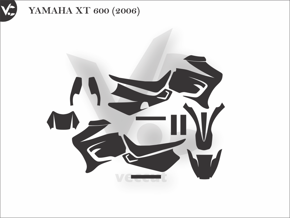 YAMAHA XT 600 (2006) Wrap Cutting Template