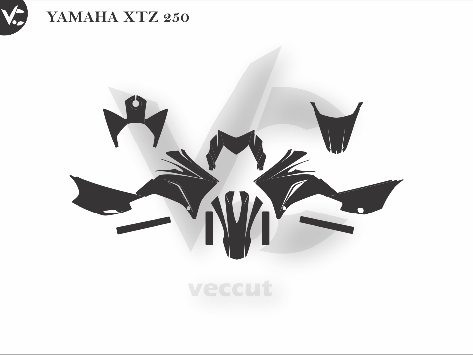 YAMAHA XTZ 250 Wrap Cutting Template