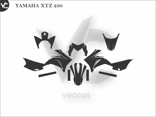 YAMAHA XTZ 250 Wrap Cutting Template
