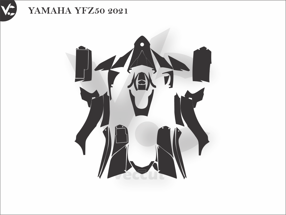 YAMAHA YFZ50 2021 Wrap Cutting Template