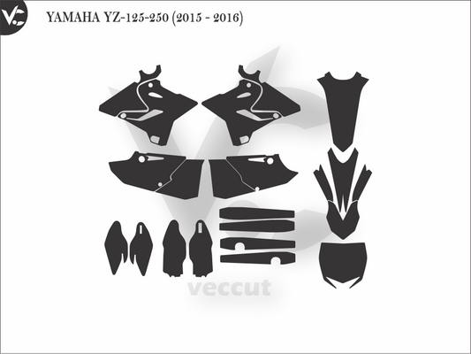 YAMAHA YZ-125-250 (2015 - 2016) Wrap Cutting Template