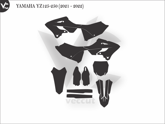 YAMAHA YZ125-250 (2021 - 2022) Wrap Cutting Template