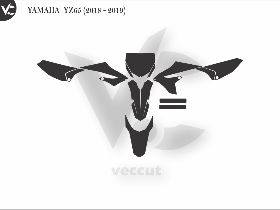 YAMAHA  YZ65 (2018 - 2019) Wrap Cutting Template