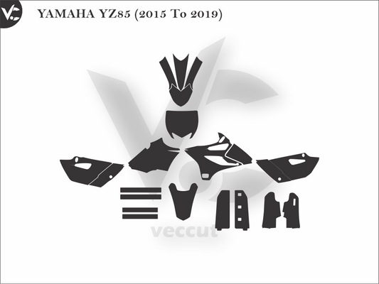 YAMAHA YZ85 (2015 To 2019) Wrap Cutting Template