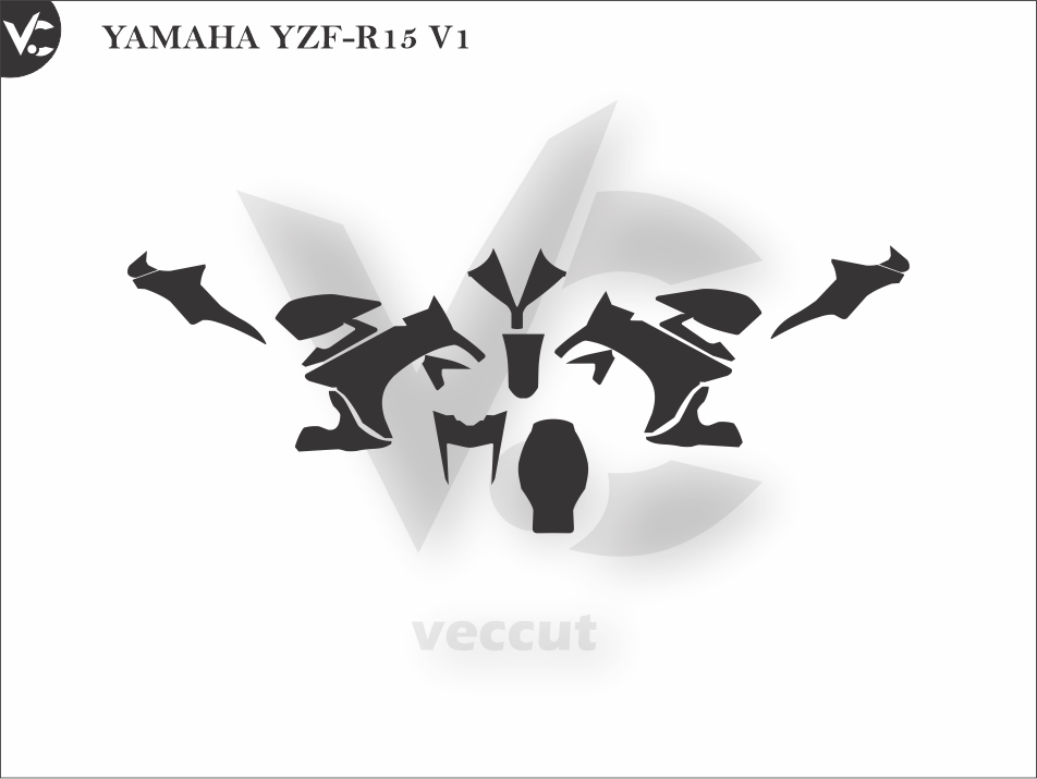 YAMAHA YZF-R15 V1 Wrap Cutting Template