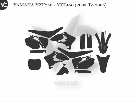 YAMAHA YZF250 - YZF450 (2003 To 2005) Wrap Cutting Template