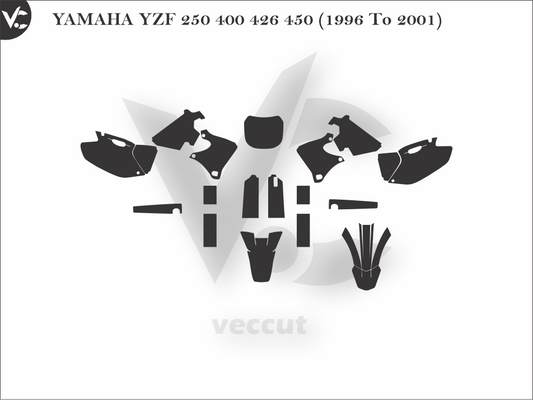 YAMAHA YZF 250 400 426 450 (1996 To 2001) Wrap Cutting Template