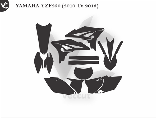 YAMAHA YZF250 (2010 To 2013) Wrap Cutting Template
