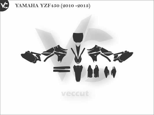 YAMAHA YZF450 (2010 -2013) Wrap Cutting Template