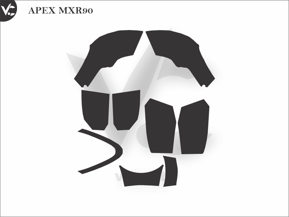 APEX MXR90 Wrap Cutting Template