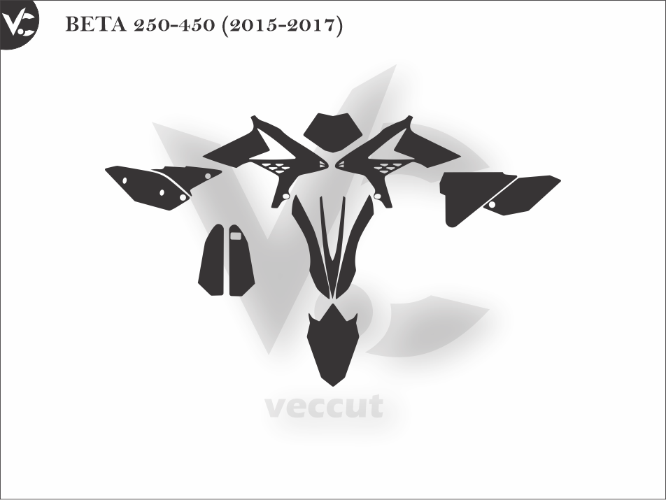 BETA 250-450 (2015-2017) Wrap Cutting Template
