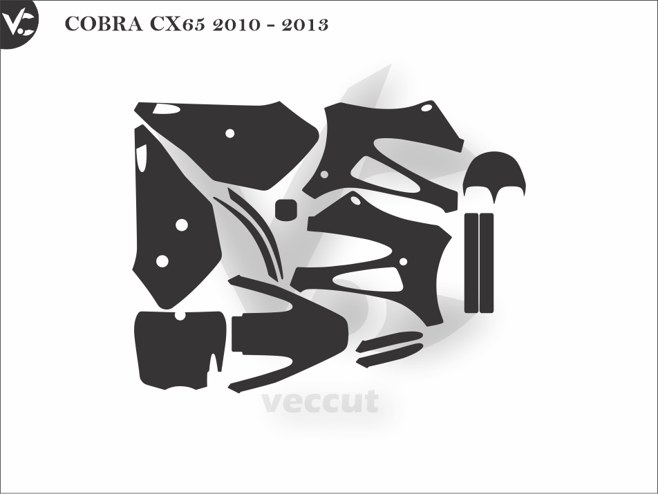 COBRA CX65 2010 - 2013 Wrap Cutting Template
