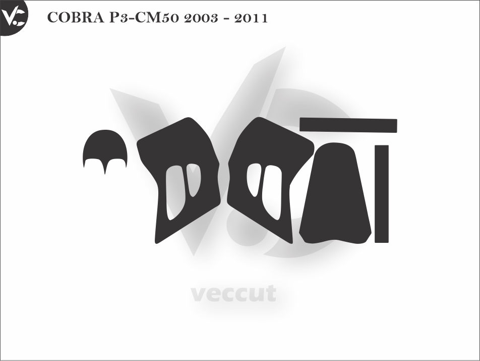 COBRA P3-CM50 2003 - 2011 Wrap Cutting Template