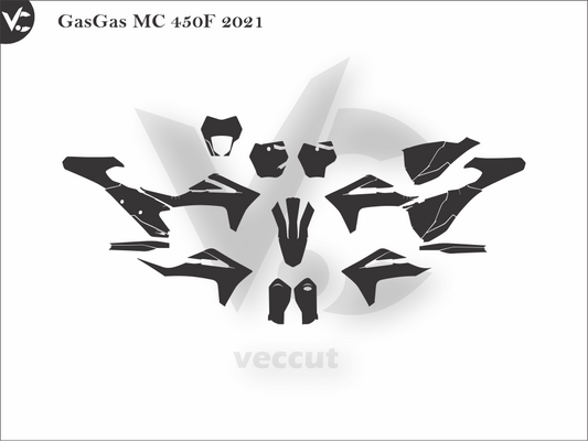 GasGas MC 450F 2021 Wrap Cutting Template