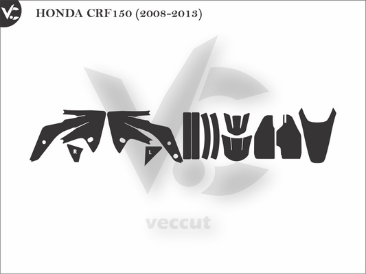 HONDA CRF150 (2008-2013) Wrap Cutting Template