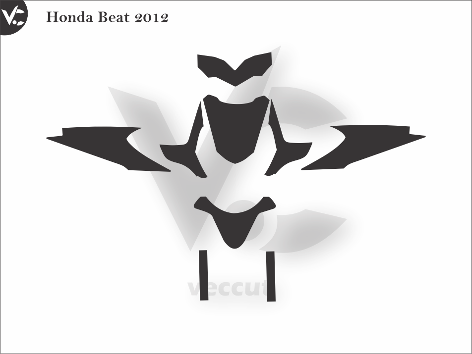 Honda Beat 2012 Wrap Cutting Template