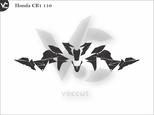 Honda CB1 110 Wrap Cutting Template