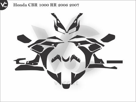 Honda CBR 1000 RR 2006 2007 Wrap Cutting Template