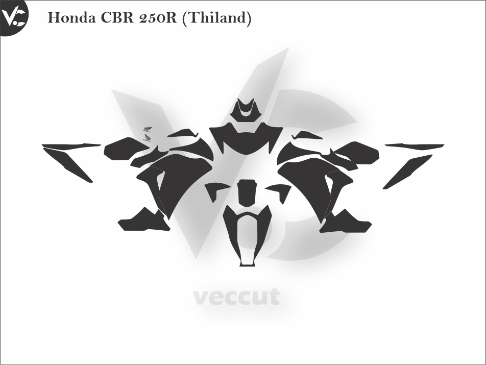 Honda CBR 250R (Thiland) Wrap Cutting Template